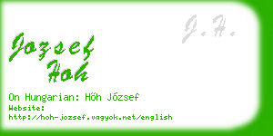 jozsef hoh business card